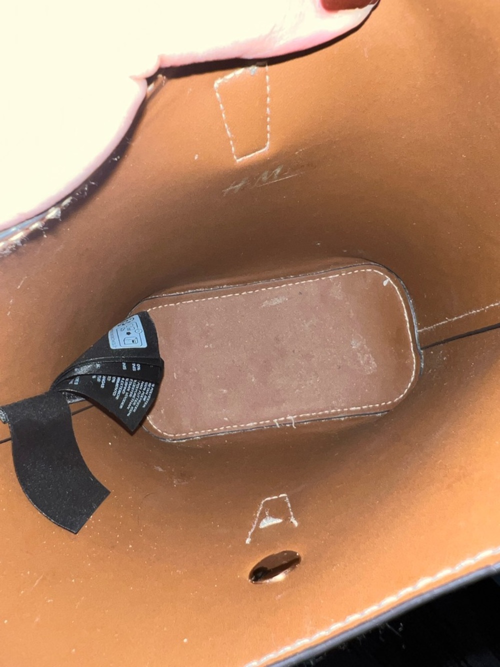 H&M Brown Leather Bucket Crossbody with Gold Accent - Picture 8 of 9